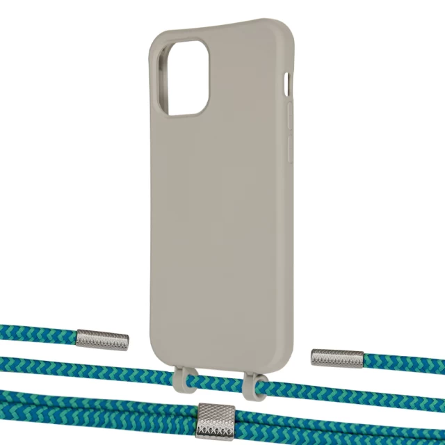 Чехол Upex Alter Eyelets for iPhone 12 | 12 Pro Anchor with Twine Cyan and Fausset Silver (UP107840)