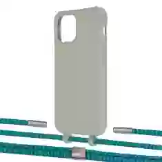 Чохол Upex Alter Eyelets for iPhone 12 | 12 Pro Anchor with Twine Cyan and Fausset Silver (UP107840)