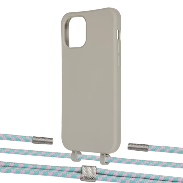 Чехол Upex Alter Eyelets for iPhone 12 | 12 Pro Anchor with Twine Turquoise and Fausset Silver (UP107843)