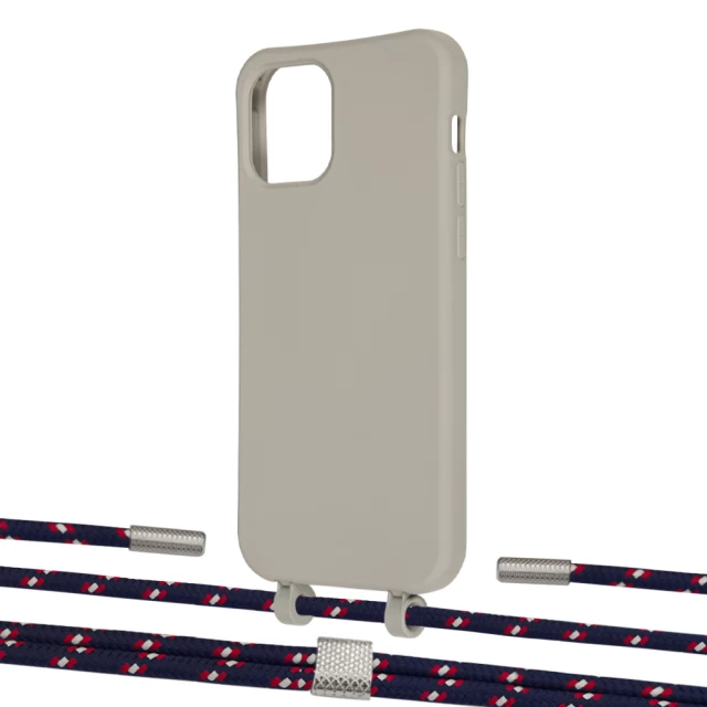 Чехол Upex Alter Eyelets for iPhone 12 | 12 Pro Anchor with Twine Blue Marine and Fausset Silver (UP107844)