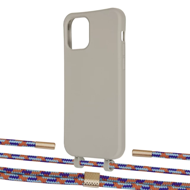 Чехол Upex Alter Eyelets for iPhone 12 | 12 Pro Anchor with Twine Blue Sunset and Fausset Gold (UP107859)