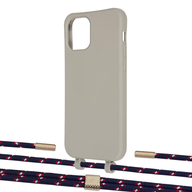 Чехол Upex Alter Eyelets for iPhone 12 | 12 Pro Anchor with Twine Blue Marine and Fausset Gold (UP107861)