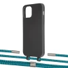 Чехол Upex Alter Eyelets for iPhone 12 Pro Max Onyx with Twine Cyan and Fausset Silver (UP107891)