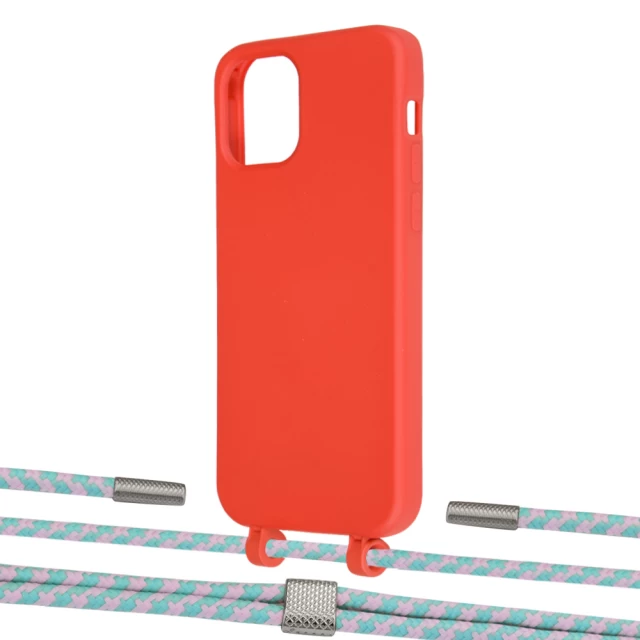 Чохол Upex Alter Eyelets for iPhone 12 Pro Max Red with Twine Turquoise and Fausset Silver (UP107945)