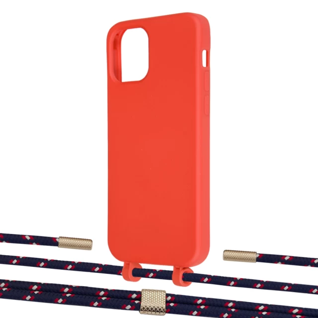 Чохол Upex Alter Eyelets for iPhone 12 Pro Max Red with Twine Blue Marine and Fausset Gold (UP107963)