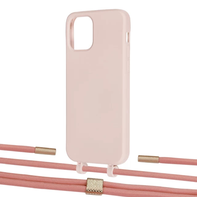 Чохол Upex Alter Eyelets for iPhone 12 Pro Max Crepe with Twine Cantaloupe and Fausset Gold (UP108004)