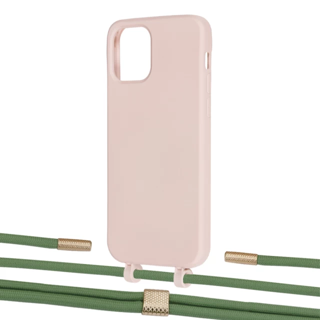 Чохол Upex Alter Eyelets for iPhone 12 Pro Max Crepe with Twine Mint and Fausset Gold (UP108008)