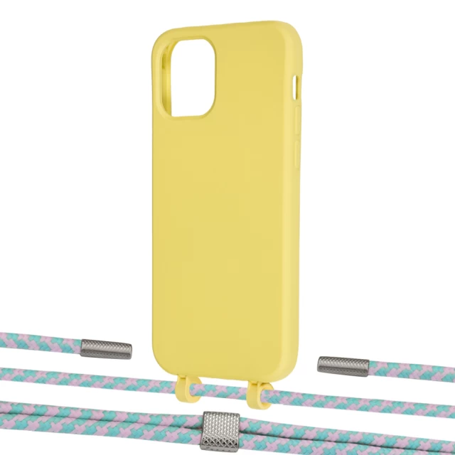 Чехол Upex Alter Eyelets for iPhone 12 Pro Max Daffodil with Twine Turquoise and Fausset Silver (UP108047)