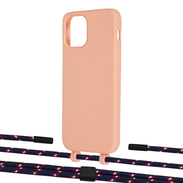 Чехол Upex Alter Eyelets for iPhone 12 Pro Max Tangerine with Twine Blue Marine and Fausset Matte Black (UP108082)