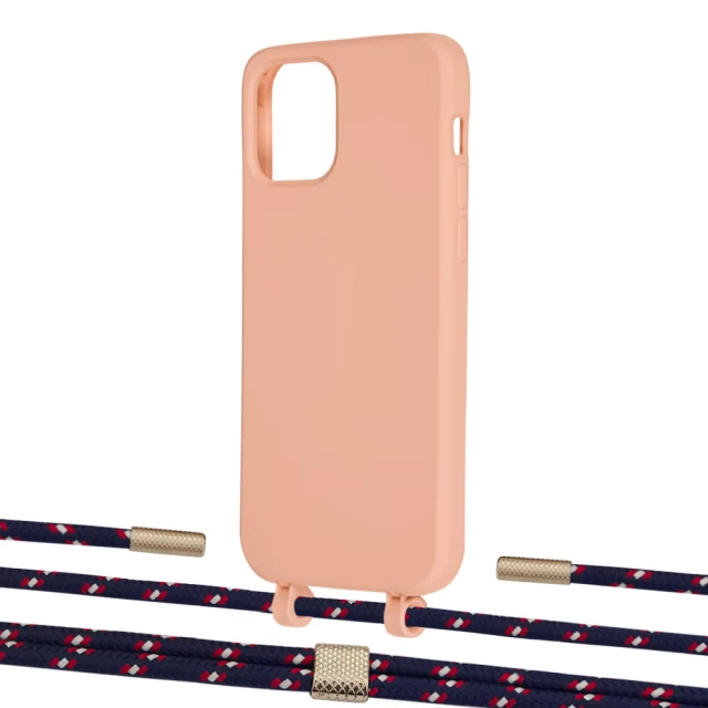 Чохол Upex Alter Eyelets for iPhone 12 Pro Max Tangerine with Twine Blue Marine and Fausset Gold (UP108116)