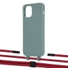 Чохол Upex Alter Eyelets for iPhone 12 Pro Max Basil with Twine Red and Fausset Matte Black (UP108122)