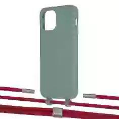 Чохол Upex Alter Eyelets for iPhone 12 Pro Max Basil with Twine Red and Fausset Silver (UP108139)