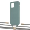 Чехол Upex Alter Eyelets for iPhone 12 Pro Max Basil with Twine Gray and Fausset Gold (UP108160)