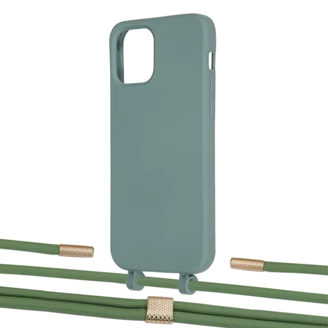 Чохол Upex Alter Eyelets for iPhone 12 Pro Max Basil with Twine Mint and Fausset Gold (UP108161)