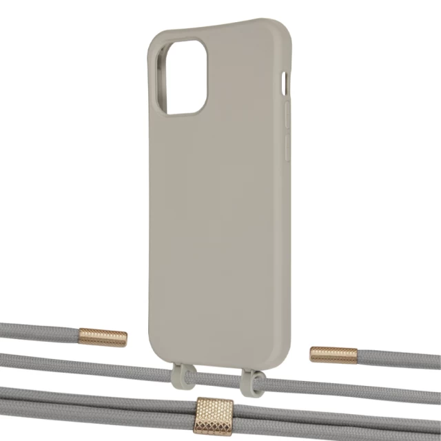 Чохол Upex Alter Eyelets for iPhone 12 Pro Max Anchor with Twine Gray and Fausset Gold (UP108211)