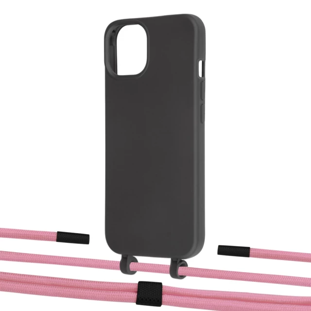 Чохол Upex Alter Eyelets for iPhone 13 mini Onyx with Twine Coral and Fausset Matte Black (UP108223)