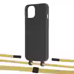 Чохол Upex Alter Eyelets for iPhone 13 mini Onyx with Twine Sunflower and Fausset Matte Black (UP108226)