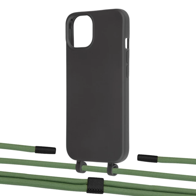 Чохол Upex Alter Eyelets for iPhone 13 mini Onyx with Twine Mint and Fausset Matte Black (UP108229)