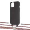 Чохол Upex Alter Eyelets for iPhone 13 mini Onyx with Twine Mulberry and Fausset Silver (UP108247)