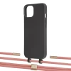 Чохол Upex Alter Eyelets for iPhone 13 mini Onyx with Twine Cantaloupe and Fausset Gold (UP108259)