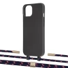 Чехол Upex Alter Eyelets for iPhone 13 mini Onyx with Twine Blue Marine and Fausset Gold (UP108269)