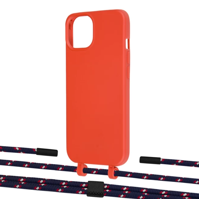 Чехол Upex Alter Eyelets for iPhone 13 mini Red with Twine Blue Marine and Fausset Matte Black (UP108286)