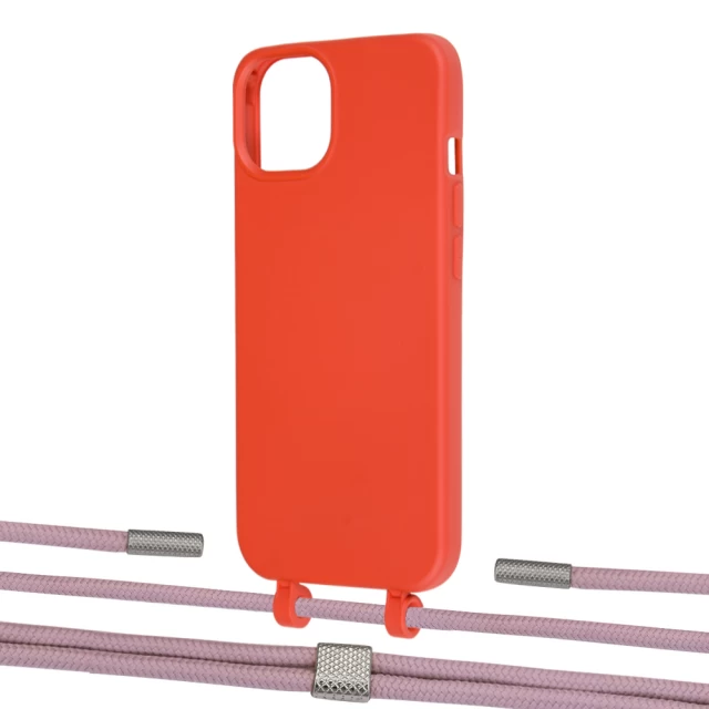 Чехол Upex Alter Eyelets for iPhone 13 mini Red with Twine Rose Gold and Fausset Silver (UP108290)