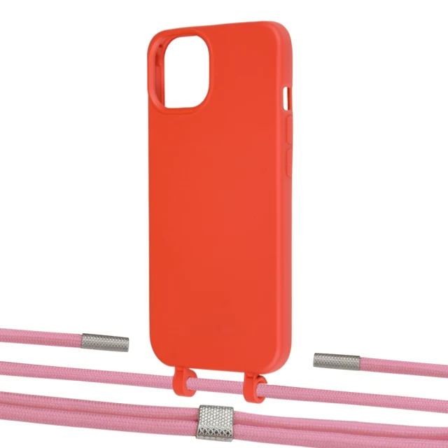 Чехол Upex Alter Eyelets for iPhone 13 mini Red with Twine Coral and Fausset Silver (UP108291)