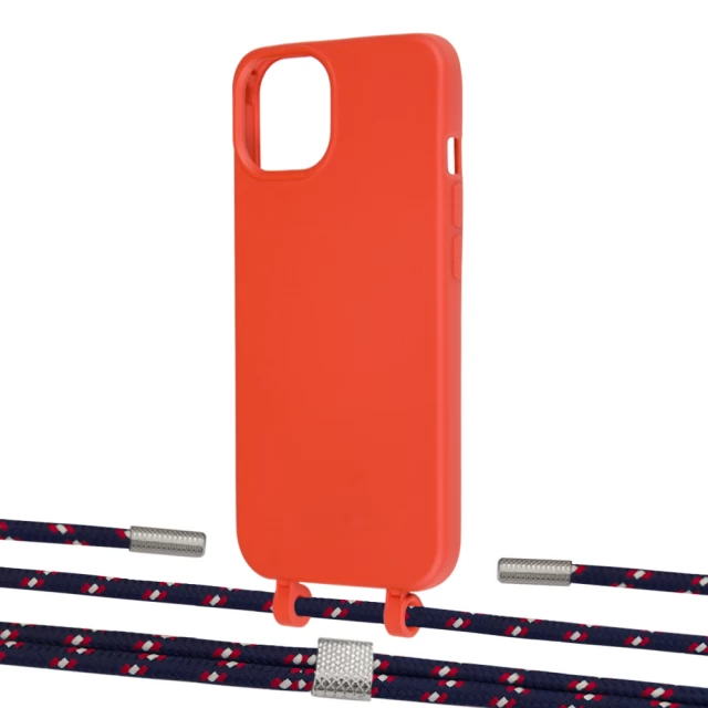 Чохол Upex Alter Eyelets for iPhone 13 mini Red with Twine Blue Marine and Fausset Silver (UP108303)