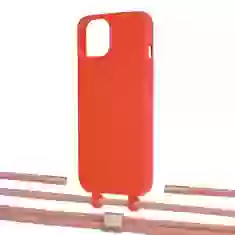 Чехол Upex Alter Eyelets for iPhone 13 mini Red with Twine Cantaloupe and Fausset Gold (UP108310)