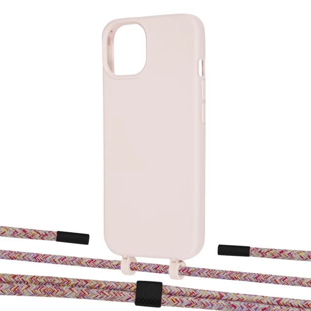 Чехол Upex Alter Eyelets for iPhone 13 mini Crepe with Twine Mulberry and Fausset Matte Black (UP108332)