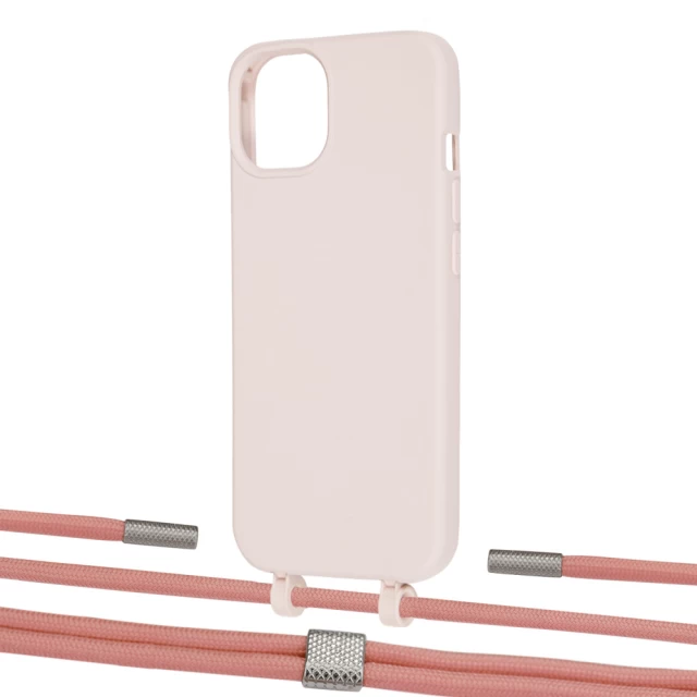 Чохол Upex Alter Eyelets for iPhone 13 mini Crepe with Twine Cantaloupe and Fausset Silver (UP108344)