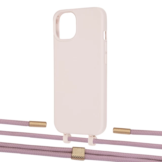Чехол Upex Alter Eyelets for iPhone 13 mini Crepe with Twine Rose Gold and Fausset Gold (UP108358)