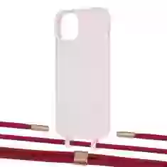 Чохол Upex Alter Eyelets for iPhone 13 mini Crepe with Twine Red and Fausset Gold (UP108360)