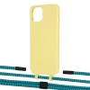 Чехол Upex Alter Eyelets for iPhone 13 mini Daffodil with Twine Cyan and Fausset Matte Black (UP108384)