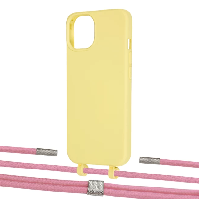 Чехол Upex Alter Eyelets for iPhone 13 mini Daffodil with Twine Coral and Fausset Silver (UP108393)