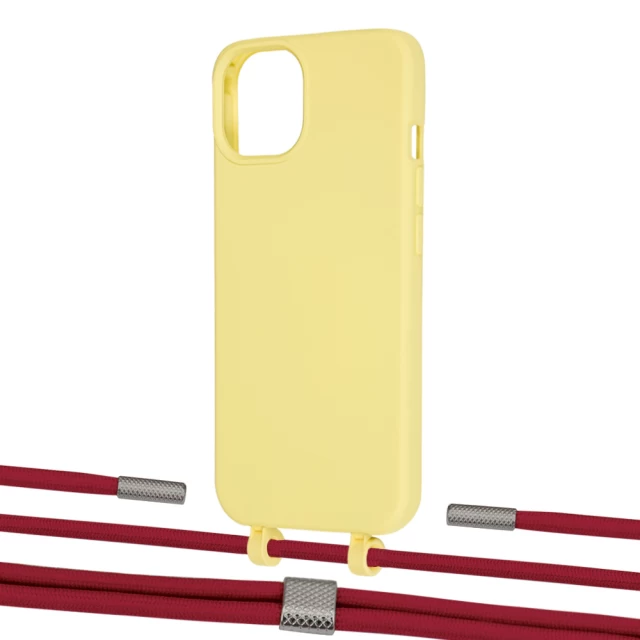 Чехол Upex Alter Eyelets for iPhone 13 mini Daffodil with Twine Red and Fausset Silver (UP108394)