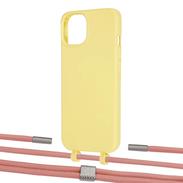 Чохол Upex Alter Eyelets for iPhone 13 mini Daffodil with Twine Cantaloupe and Fausset Silver (UP108395)