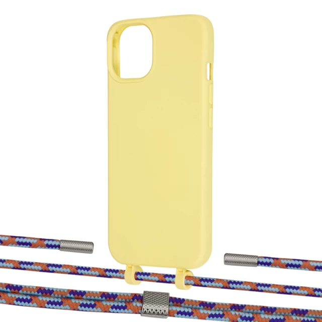 Чехол Upex Alter Eyelets for iPhone 13 mini Daffodil with Twine Blue Sunset and Fausset Silver (UP108403)