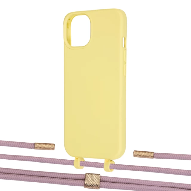 Чехол Upex Alter Eyelets for iPhone 13 mini Daffodil with Twine Rose Gold and Fausset Gold (UP108409)