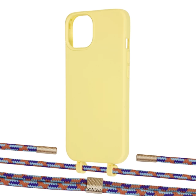 Чохол Upex Alter Eyelets for iPhone 13 mini Daffodil with Twine Blue Sunset and Fausset Gold (UP108420)