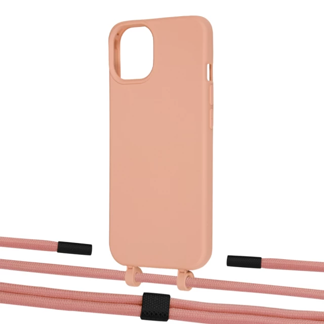 Чехол Upex Alter Eyelets for iPhone 13 mini Tangerine with Twine Cantaloupe and Fausset Matte Black (UP108429)