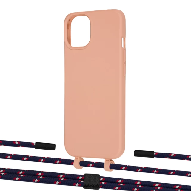 Чехол Upex Alter Eyelets for iPhone 13 mini Tangerine with Twine Blue Marine and Fausset Matte Black (UP108439)