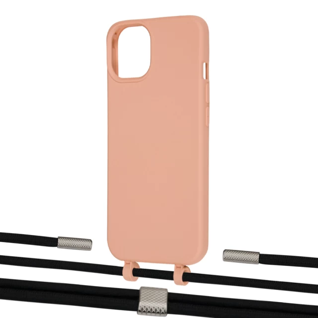 Чехол Upex Alter Eyelets for iPhone 13 mini Tangerine with Twine Black  and Fausset Silver (UP108441)