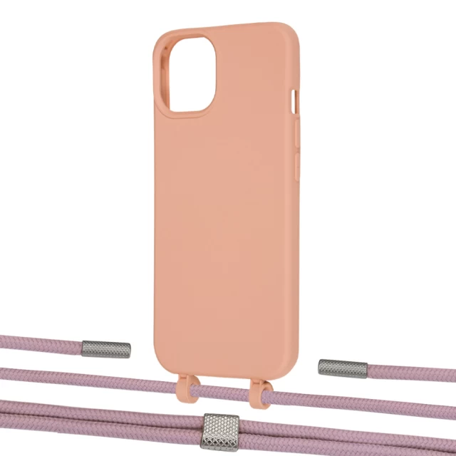 Чохол Upex Alter Eyelets for iPhone 13 mini Tangerine with Twine Rose Gold and Fausset Silver (UP108443)