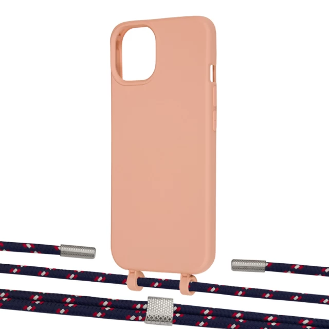 Чохол Upex Alter Eyelets for iPhone 13 mini Tangerine with Twine Blue Marine and Fausset Silver (UP108456)