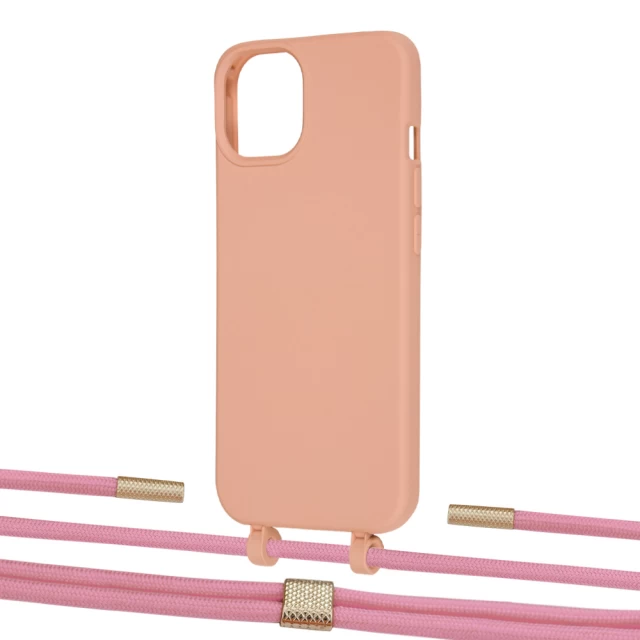 Чехол Upex Alter Eyelets for iPhone 13 mini Tangerine with Twine Coral and Fausset Gold (UP108461)