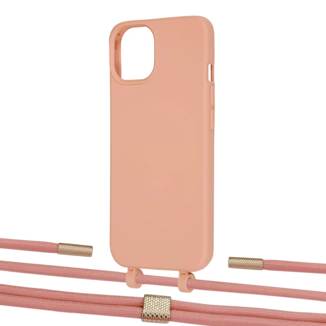 Чехол Upex Alter Eyelets for iPhone 13 mini Tangerine with Twine Cantaloupe and Fausset Gold (UP108463)