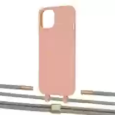 Чохол Upex Alter Eyelets for iPhone 13 mini Tangerine with Twine Gray and Fausset Gold (UP108466)