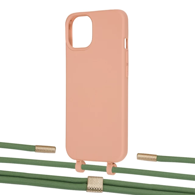 Чохол Upex Alter Eyelets for iPhone 13 mini Tangerine with Twine Mint and Fausset Gold (UP108467)